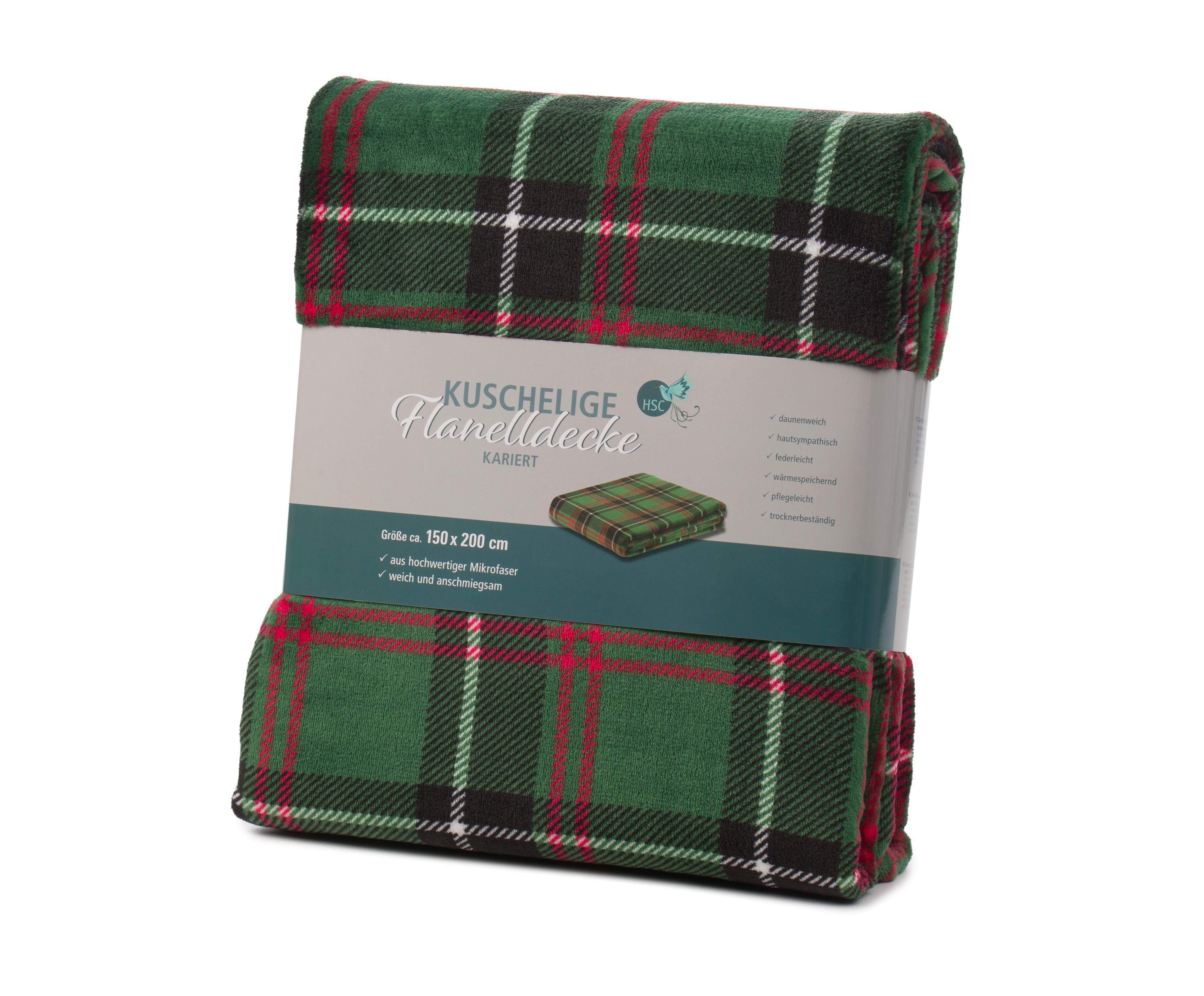 Wohndecke Mikrofaser Flanell Kuscheldecke, HSC Home-Style-Creation GmbH, weich und anschmiegsam