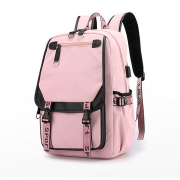 HAUSS SPLOE Schulrucksack Schulrucksäcke Damen Herren Tagesrucksack mit laptopfach (Laptop Notebook Tasche Schule Uni Rucksack, mit USB-Lade-Anschluss, Backpack mit Laptopfach, 46 × 29 × 16 cm), für Herren Damen Schüler Teenager Studenten Jungen Freizeit Arbeit