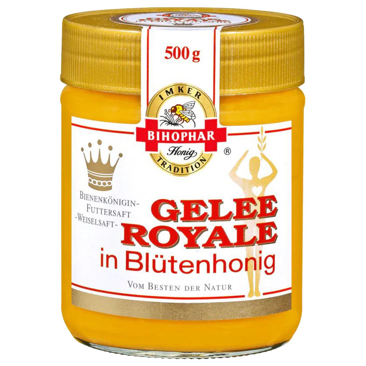BIHOPHAR Honig, Bihophar Gelee Royale in Blütenhonig fruchtige Note im Glas 500g