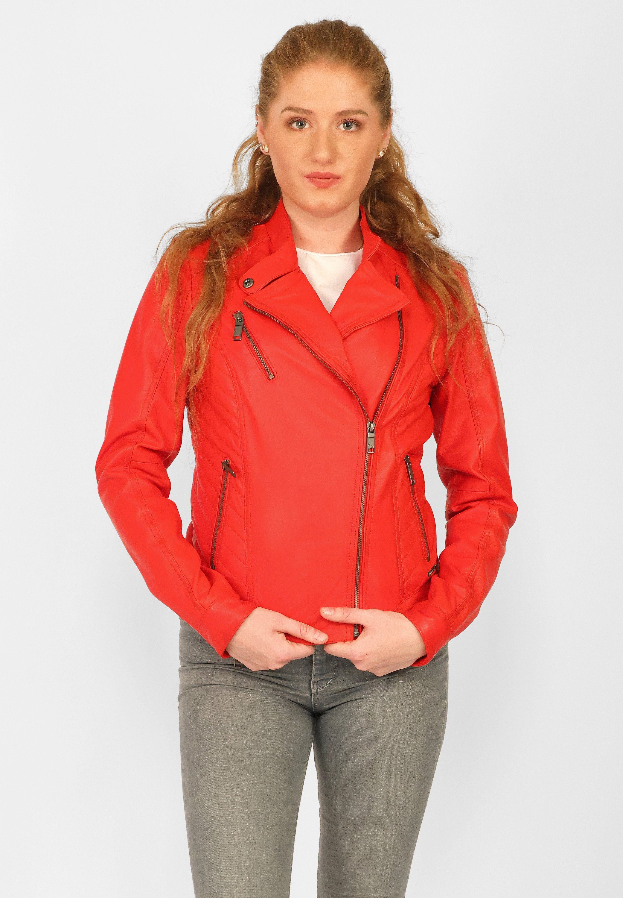 Maze Lederjacke Sally flame red