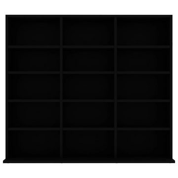 möbelando Media-Regal 3002090, in Schwarz mit 15 Fächern. Abmessungen (LxBxH) 23x102x89,5 cm
