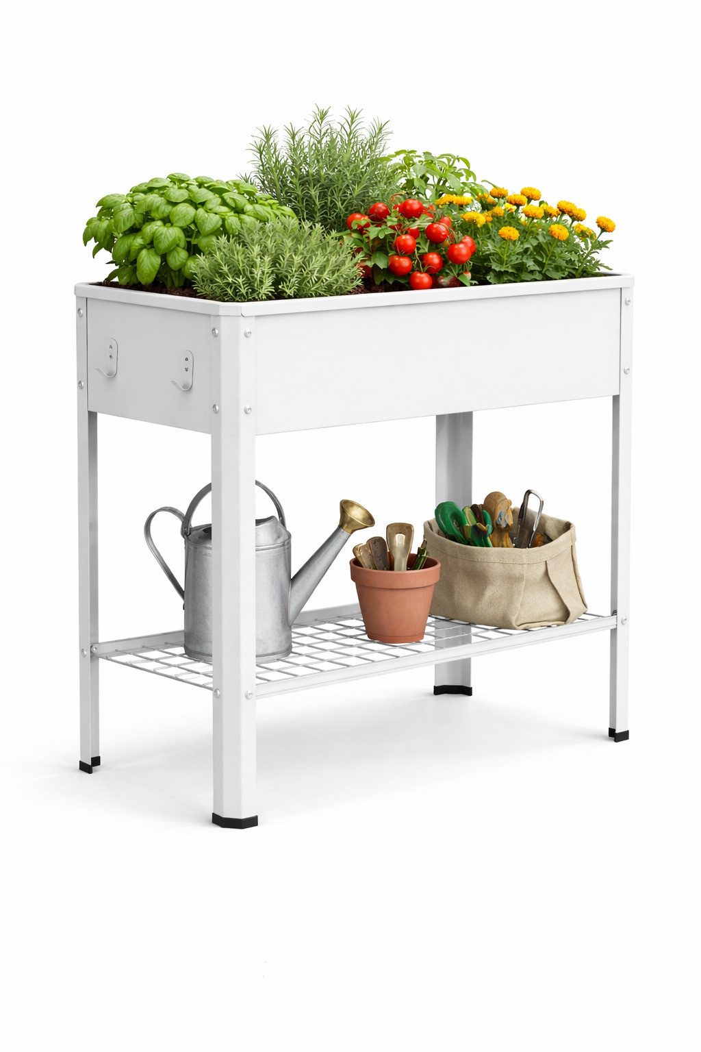 VCM Hochbeet Metall Beet Pflanzkasten Hochbeet 80x35 Balora XL (Produkt, Montagematerial, einfache Aufbauanleitung)