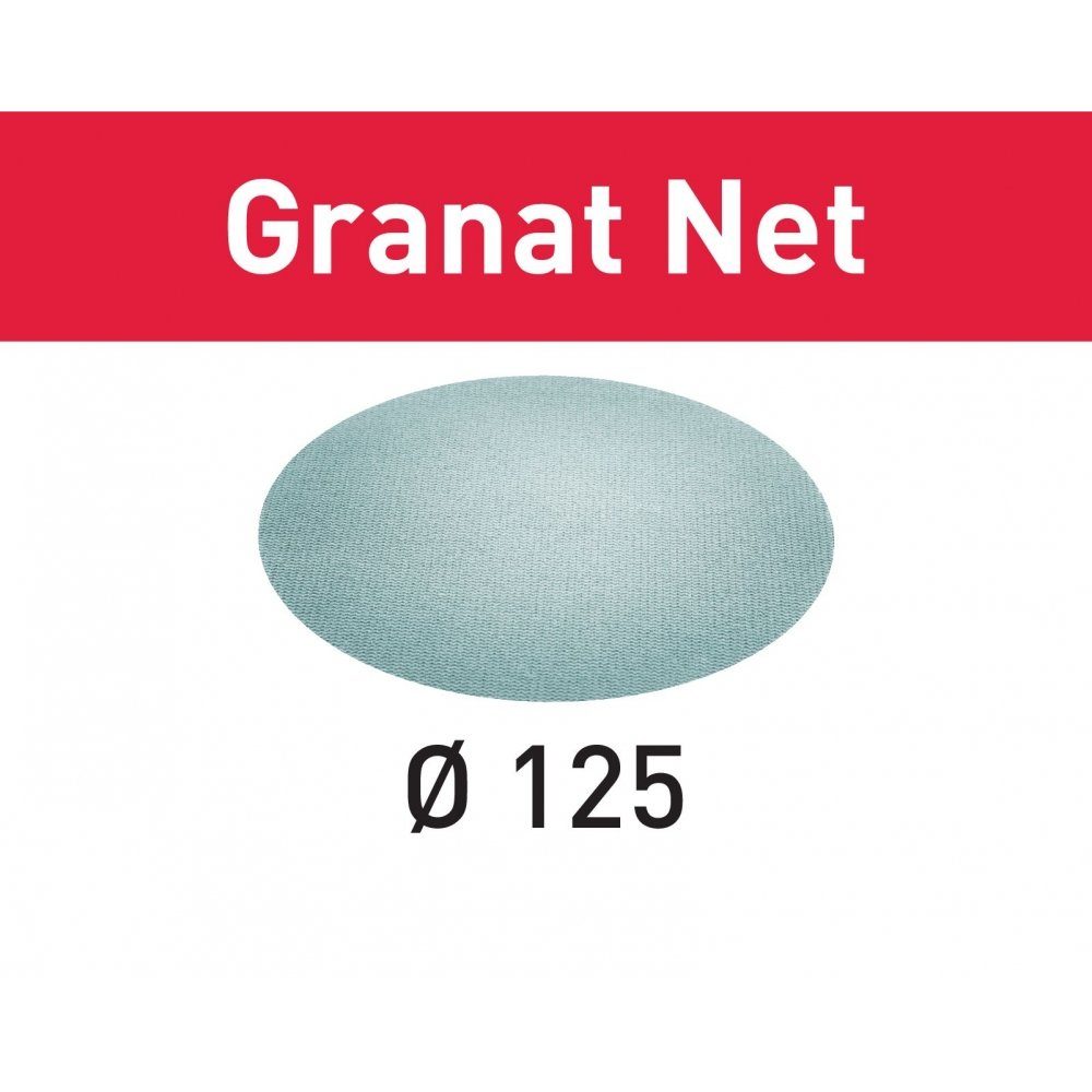 FESTOOL Schleifscheibe Netzschleifmittel STF D125 P150 GR NET/50 Granat Net (203297), 50 Stück