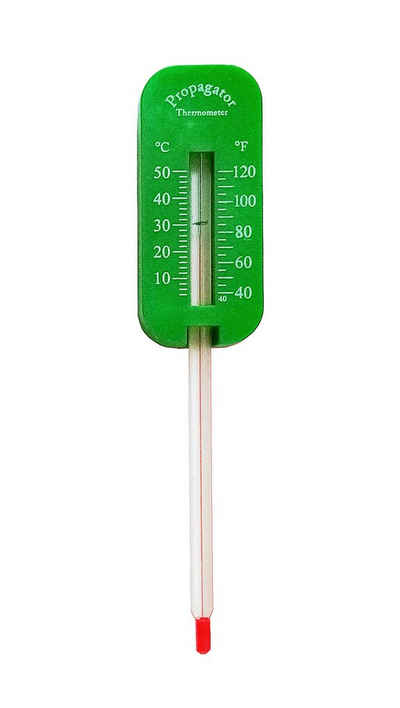 Kinzo Bodenthermometer BODENTHERMOMETER 15cm Grün analog Kompostthermometer 13, Thermometer Außen Boden