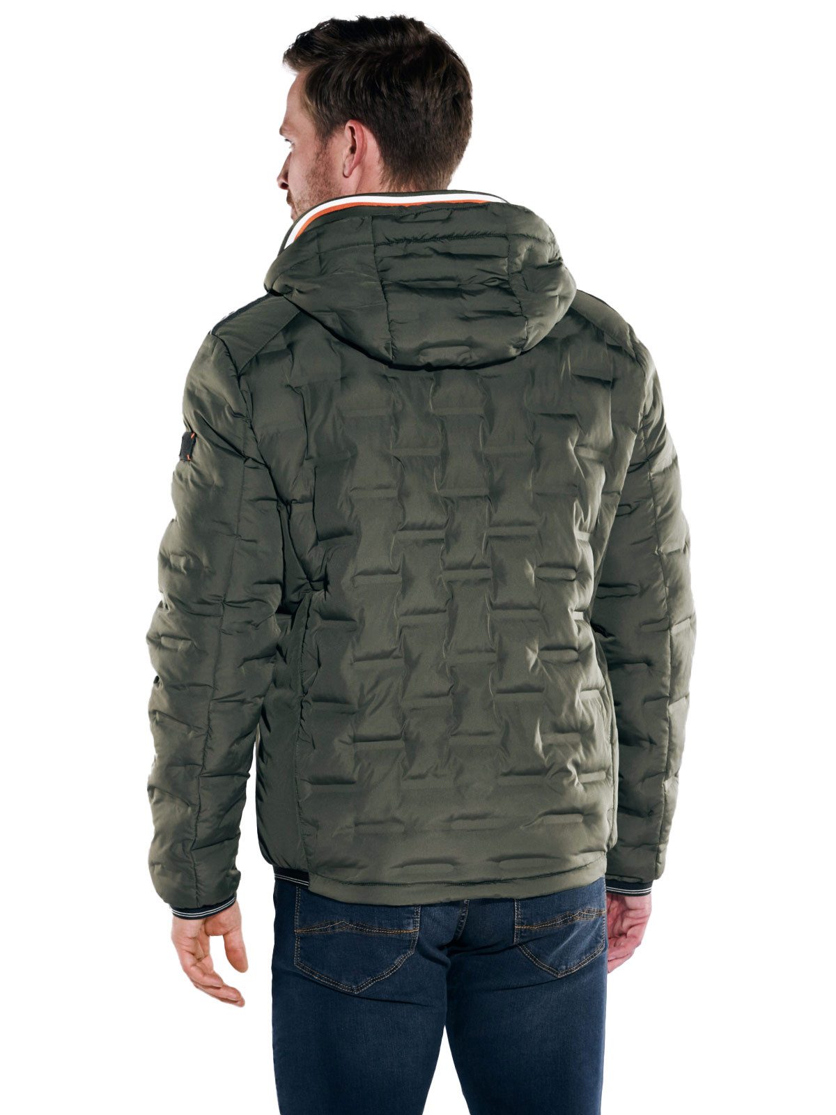 Engbers Kurzjacke engbers Herren Steppjacke mit abnehmbarer Kapuze, Oliv günstig online kaufen