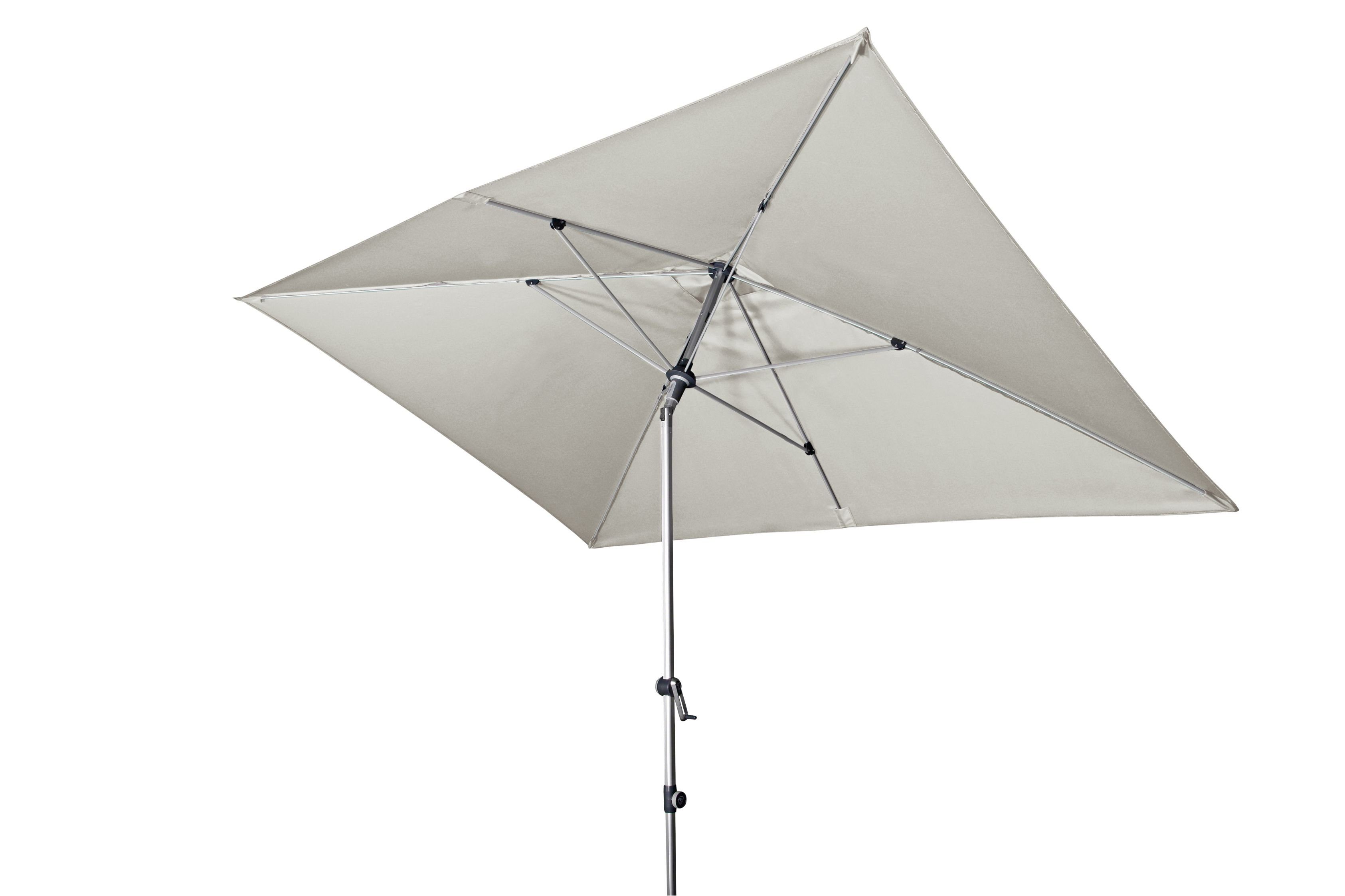 doppler® Rechteckschirm Expert auto tilt 2x3 m hellgrau, abknickbar / höhenverstellbar / wasserabweisend