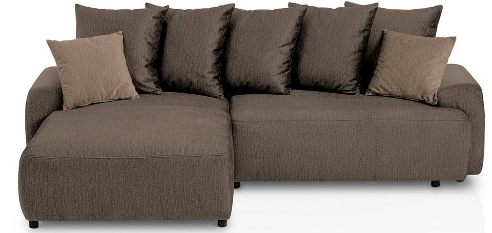 exxpo - sofa fashion Ecksofa, inklusive Bettfunktion, Bettkasten, Zier- und  Rückenkissen