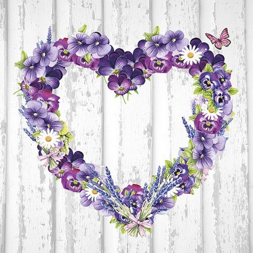 Ambiente Luxury Paper Products Papierserviette 20 Салфетки Purple Heart 33x33cm, (20 St)