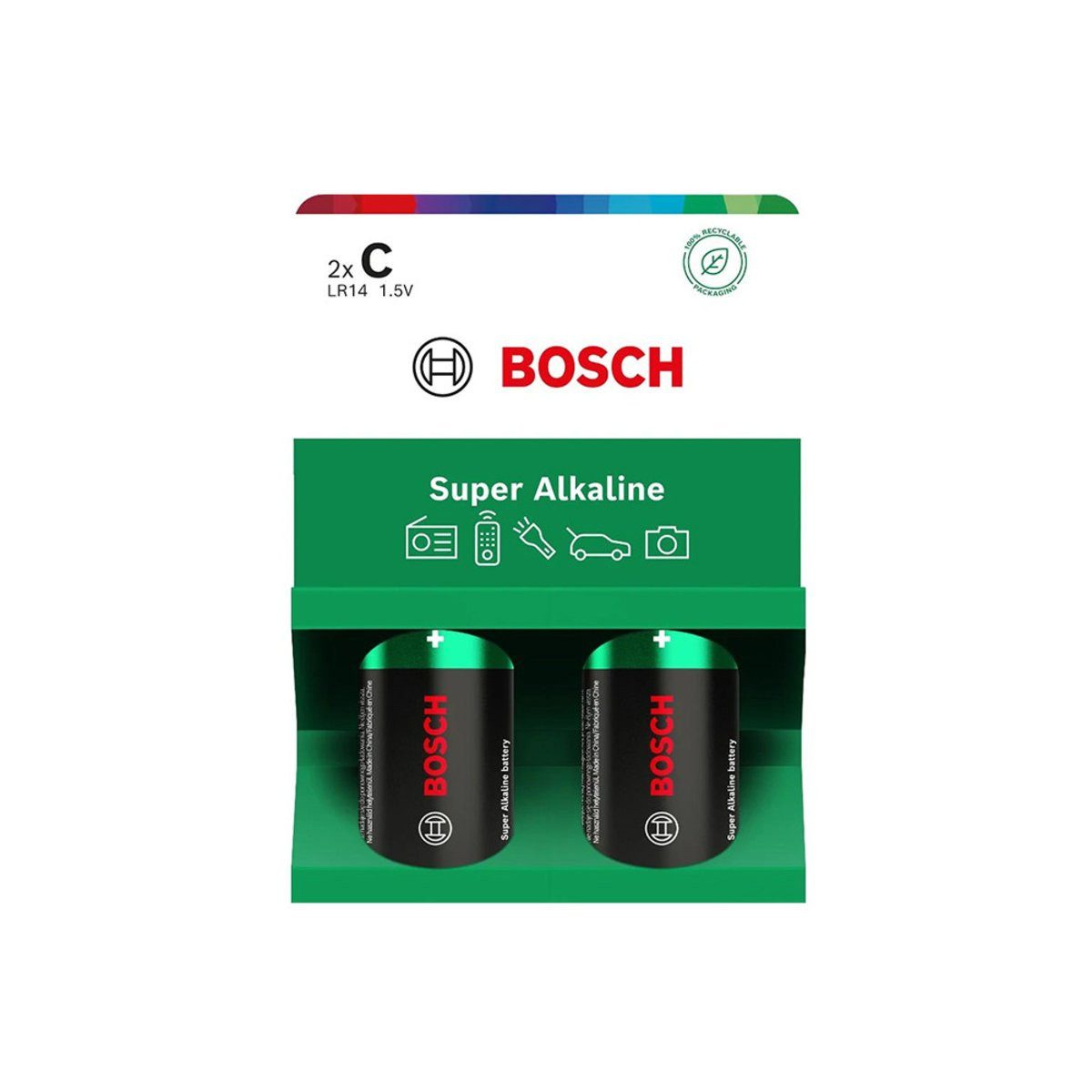 BOSCH Bosch Batterie C Super Alkaline 2 Stück LR14SA2B/00 Verlängerungskabel