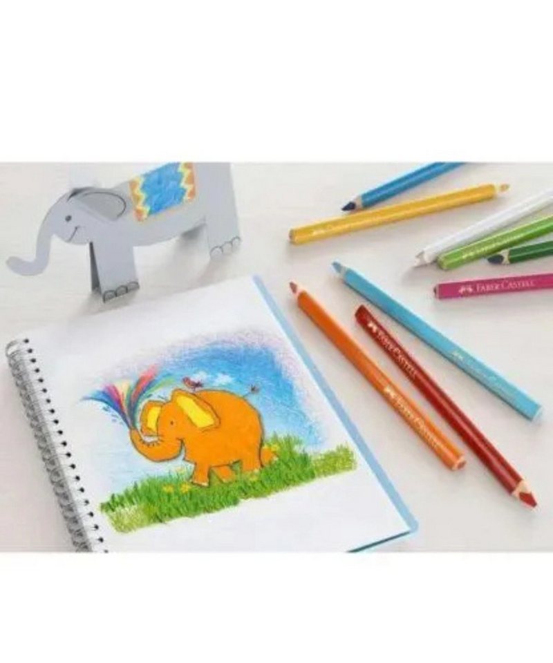 Thumbnail - Faber-Castell Buntstift 12 FABER-CASTELL Jumbo dreikant Buntstifte, (Packung, 12-tlg., Buntstifte), Perfekt für kleine K...