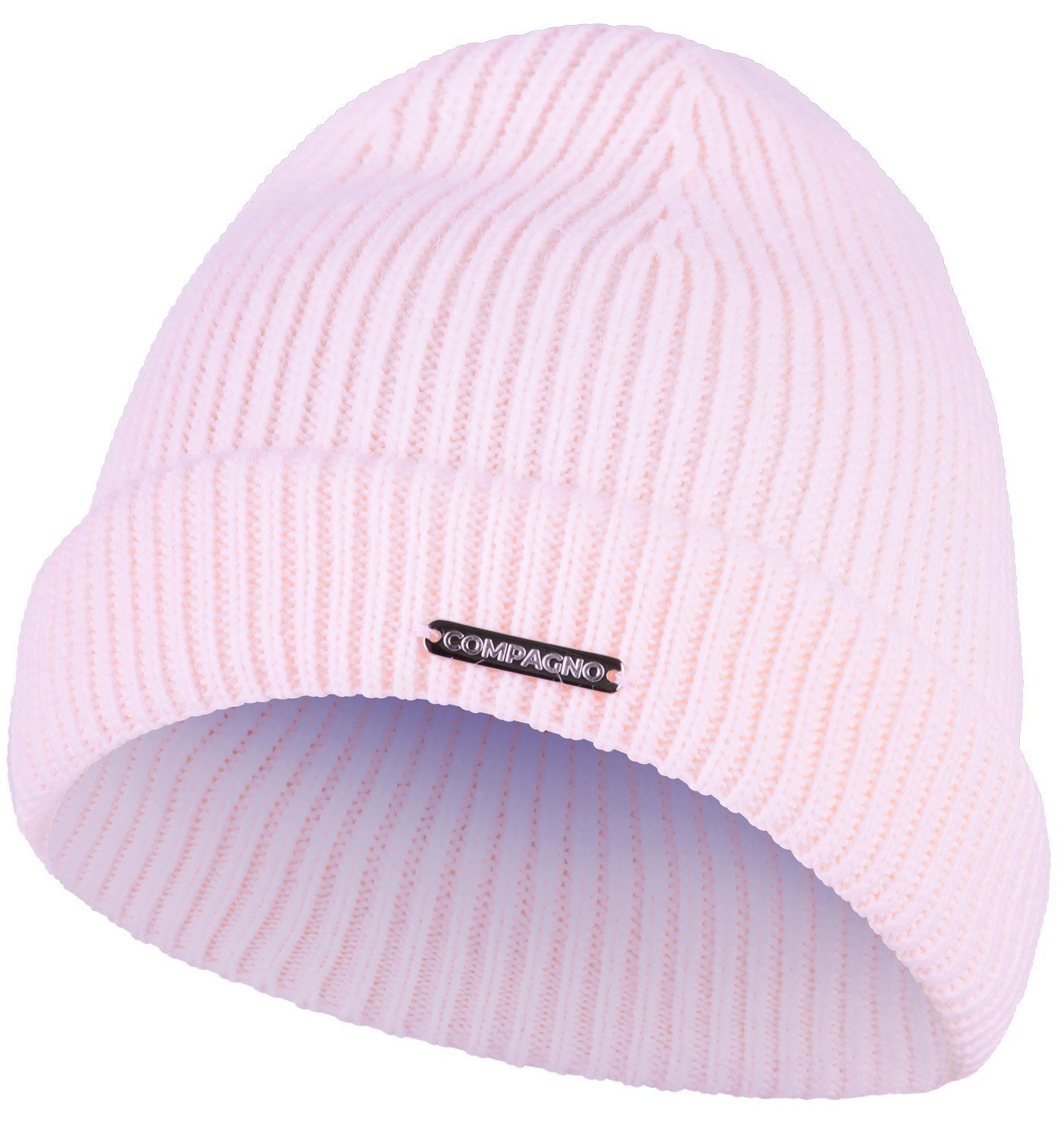 compagno Strickmütze (1-St) Kindermütze Wintermütze Beanie Jungen Mädchen Strickmütze 2-10 Jahre rosa