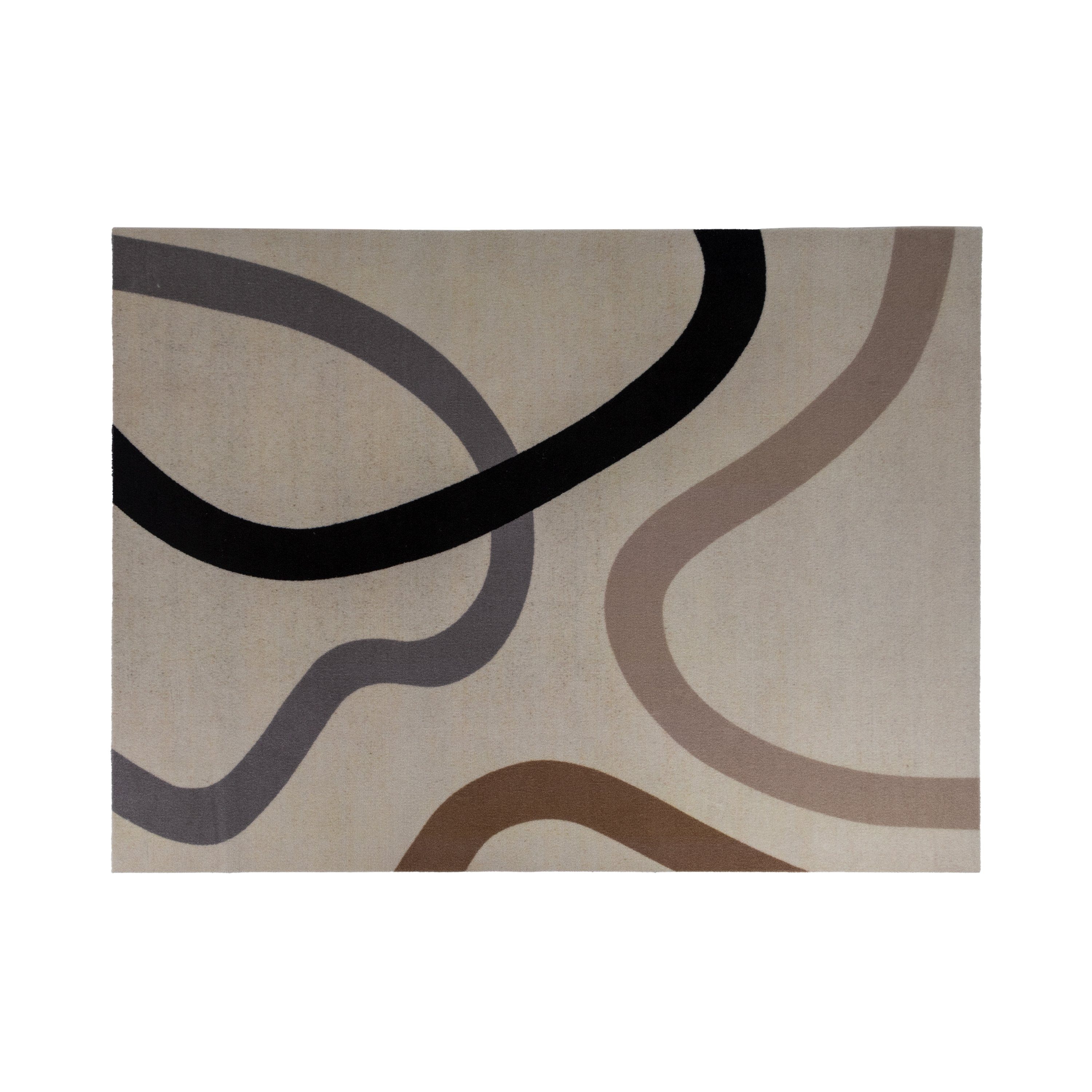90x120cm Rechteckig, Primaflor-Ideen - Höhe: Fußmatte - Modernes Line VELVET in mm 5 Textil, Art - Design,