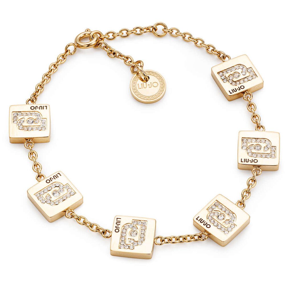 Liu Jo Armband Okouzlující pozlacený náramek se zirkony Fashion LJ2003