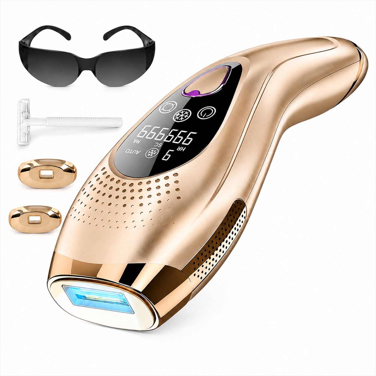 XEOOCE IPL-Haarentferner IPL Haarentferner mit Kühlfunktion, 9 Stufen und 999.999 Impulsen, 999.999 Lichtimpulse