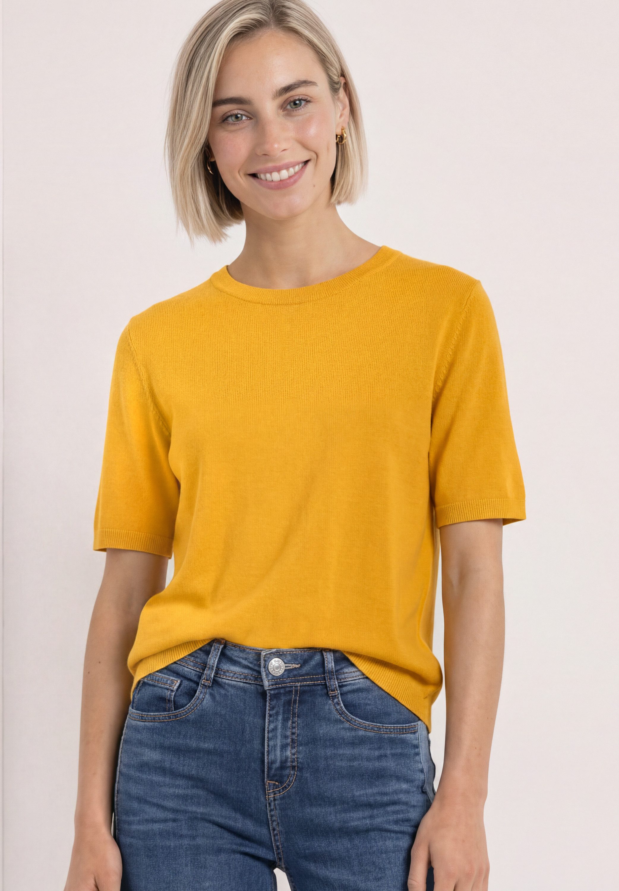 STREET ONE Kurzarmpullover softe Viskose