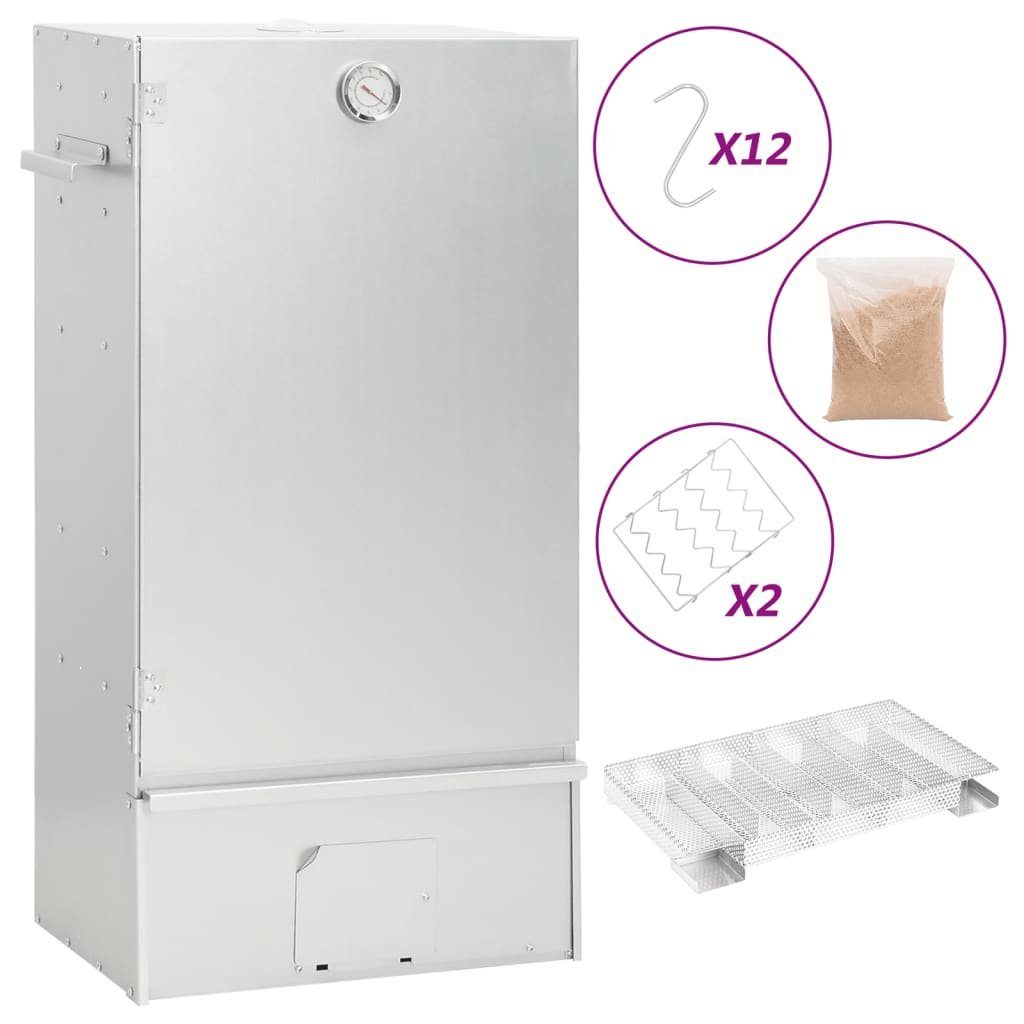 vidaXL Grillkamin Räucherofen mit Kaltrauchgenerator Verzinkter Stahl