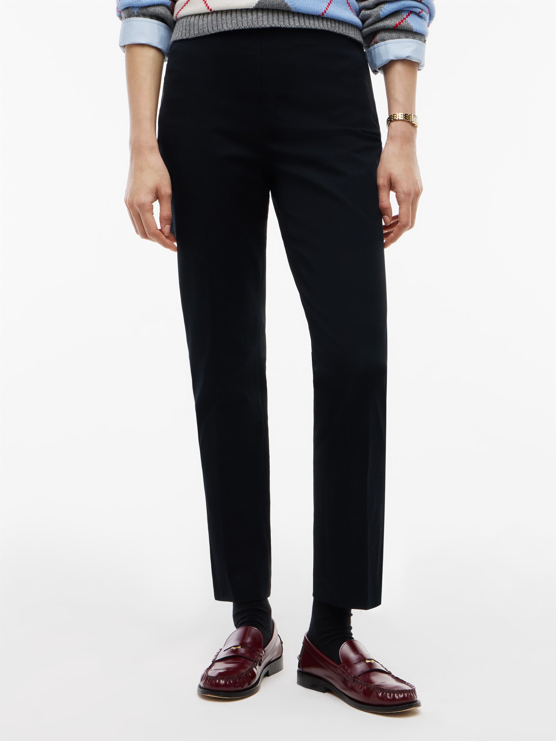 Tommy Hilfiger Anzughose GABARDINE ZIP SLIM PANT Baumwollmischung, slim fit