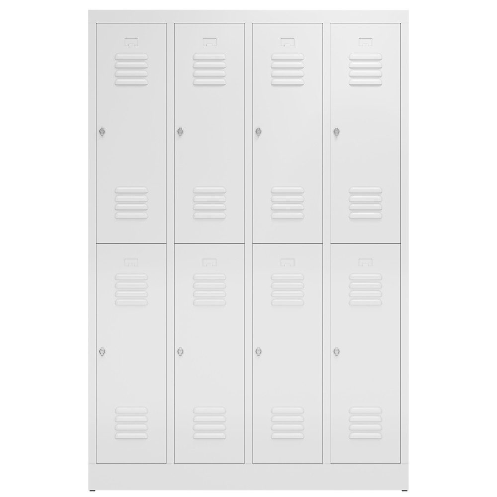 Steelboxx Spind Spindschrank für 8 Personen abschließbar Spind Fächerschrank (1-St) Komplett verschweißt und montiert - keine Montage erforderlich