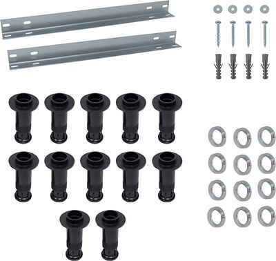 Schulte Duschwanne Duschwannenfüße Montage-Set Ecke für DWM-Tec Duschwanne, 14-tlg., individuelle Höhenverstellbarkeit 76 - 126 mm