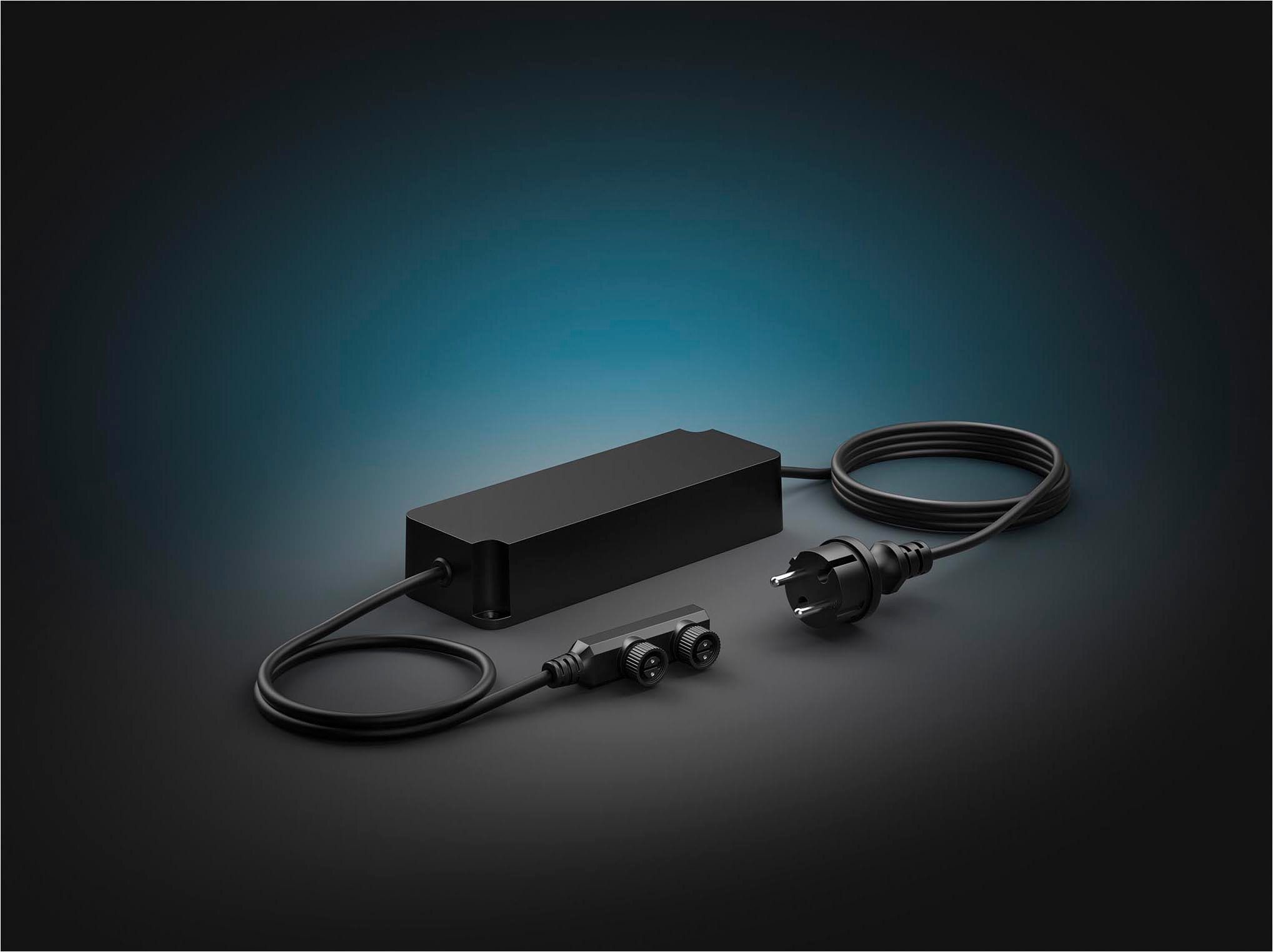 Philips Hue Outdoor Netzteil Niedervolt System 100W Netzteil (IP67, erweiterbar, SchuKo-Stecker für DE)