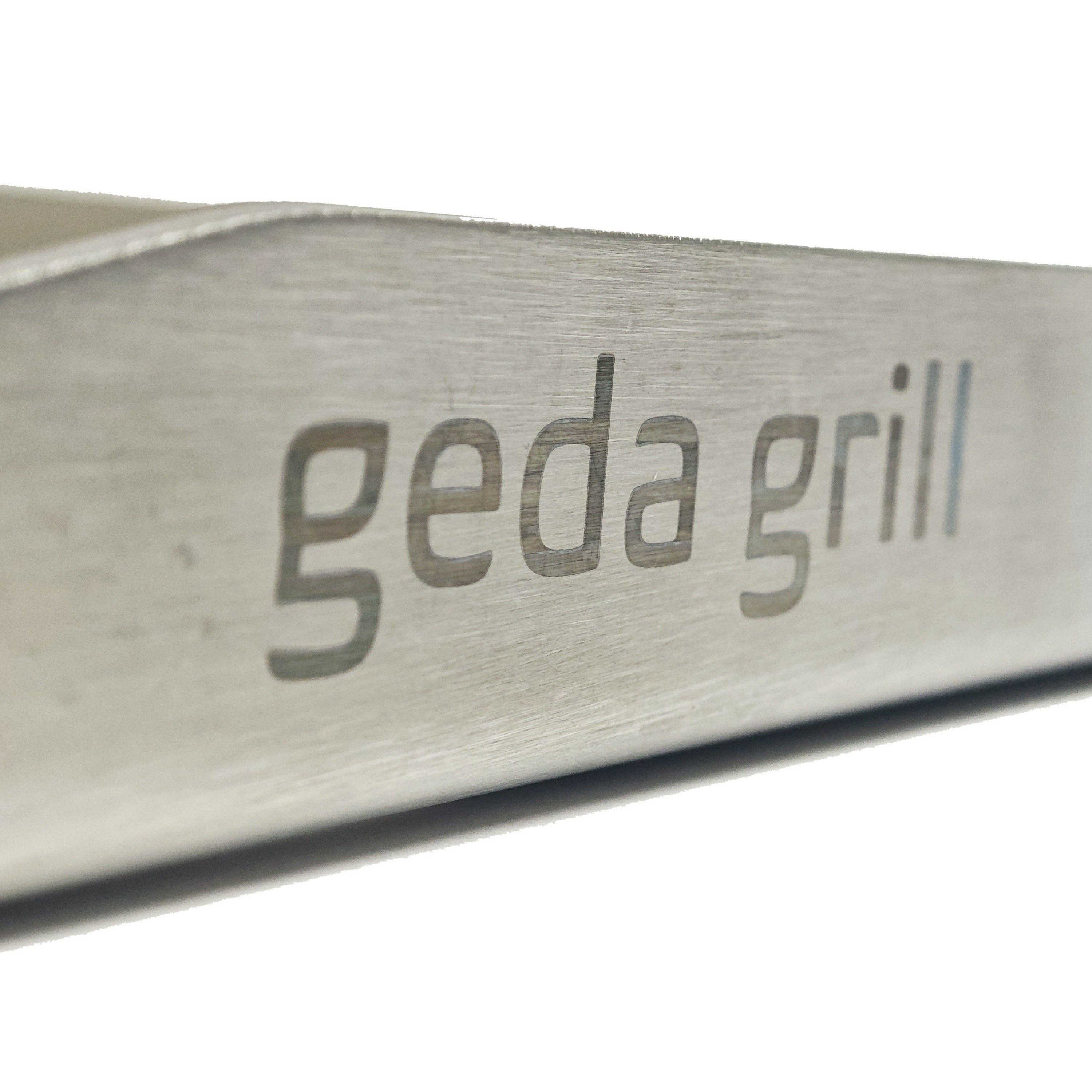 geda grill Grillplatte Plancha Edelstahl 49 x 30 x 4 cm (1-St), V2A Edelstahl massiv, mit Fettablauf. passt ODIN.