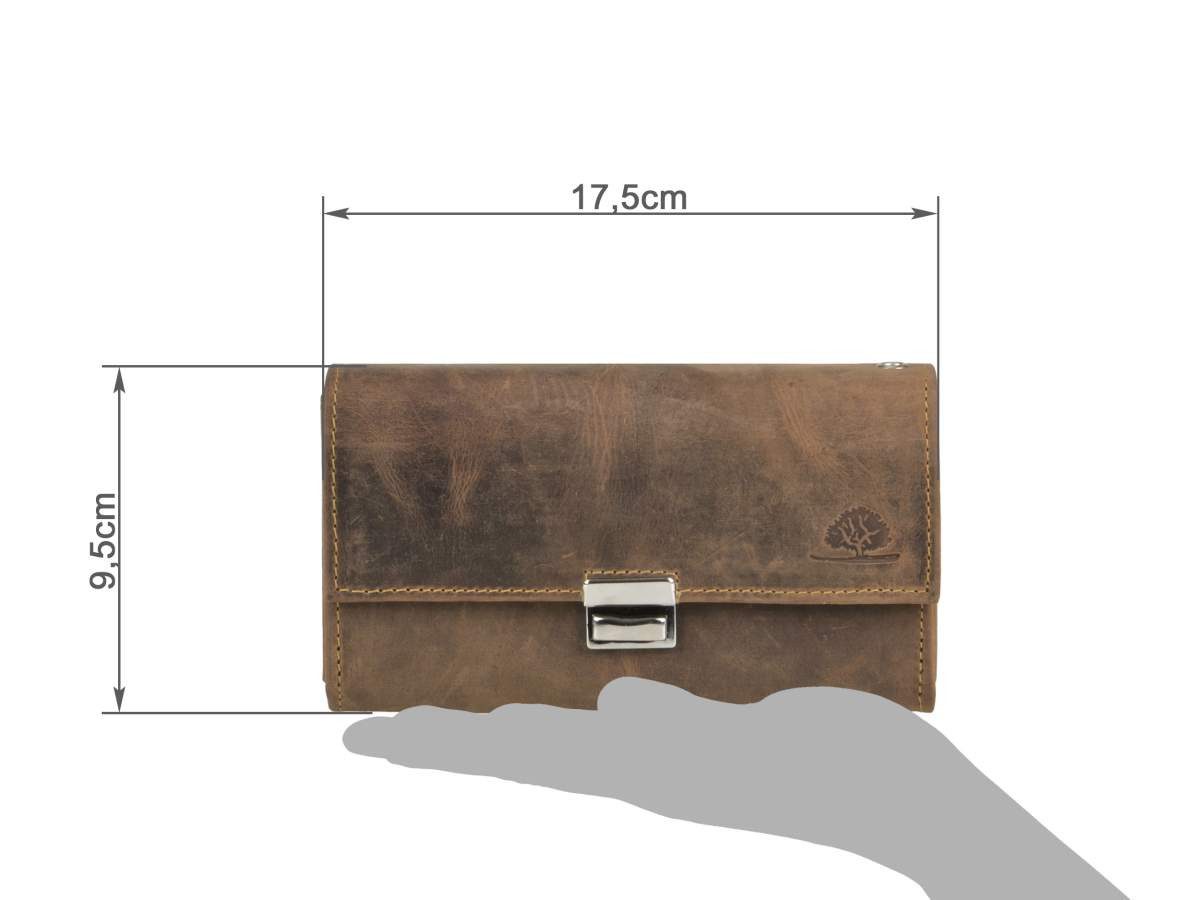 Greenburry Kellnerbörse "Vintage" Leder antik Kellnerportemonnaie 17x9cm, Geldbörse, Leder, Profikellnerbörse, Gatronomie