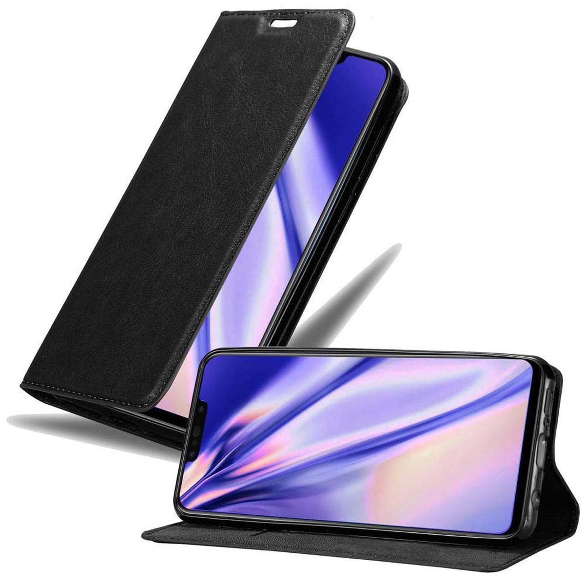Cadorabo Handyhülle für Huawei P SMART PLUS 2019 Hülle Huawei P SMART PLUS 2019, Hülle Schutzhülle mit Standfunktion, Magnetverschluss und Kartenfach