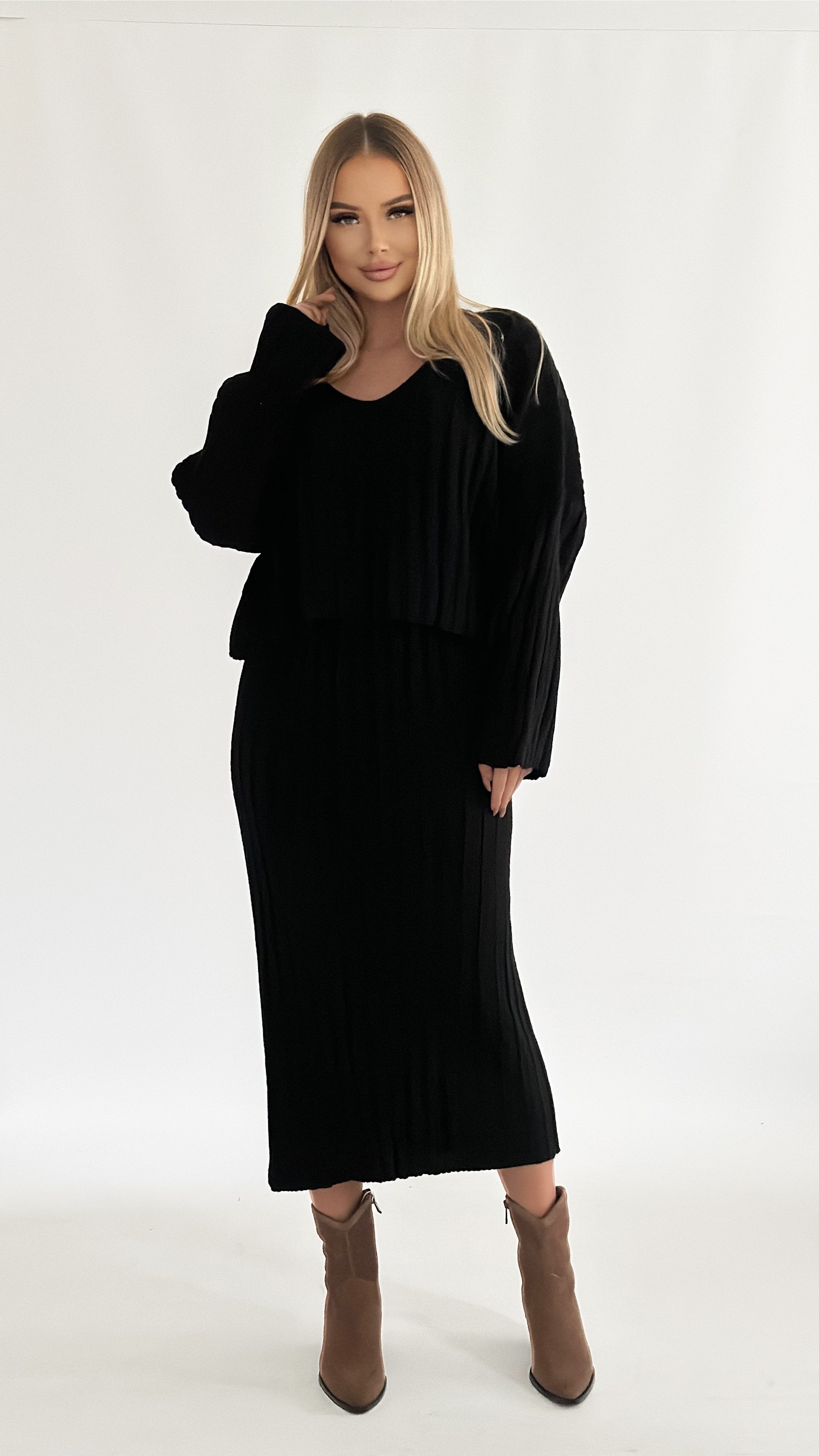 Mississhop Strickkleid Strickkleid Strickanzug Rock Pullover Damen M.3079 – Bild 5 von 5