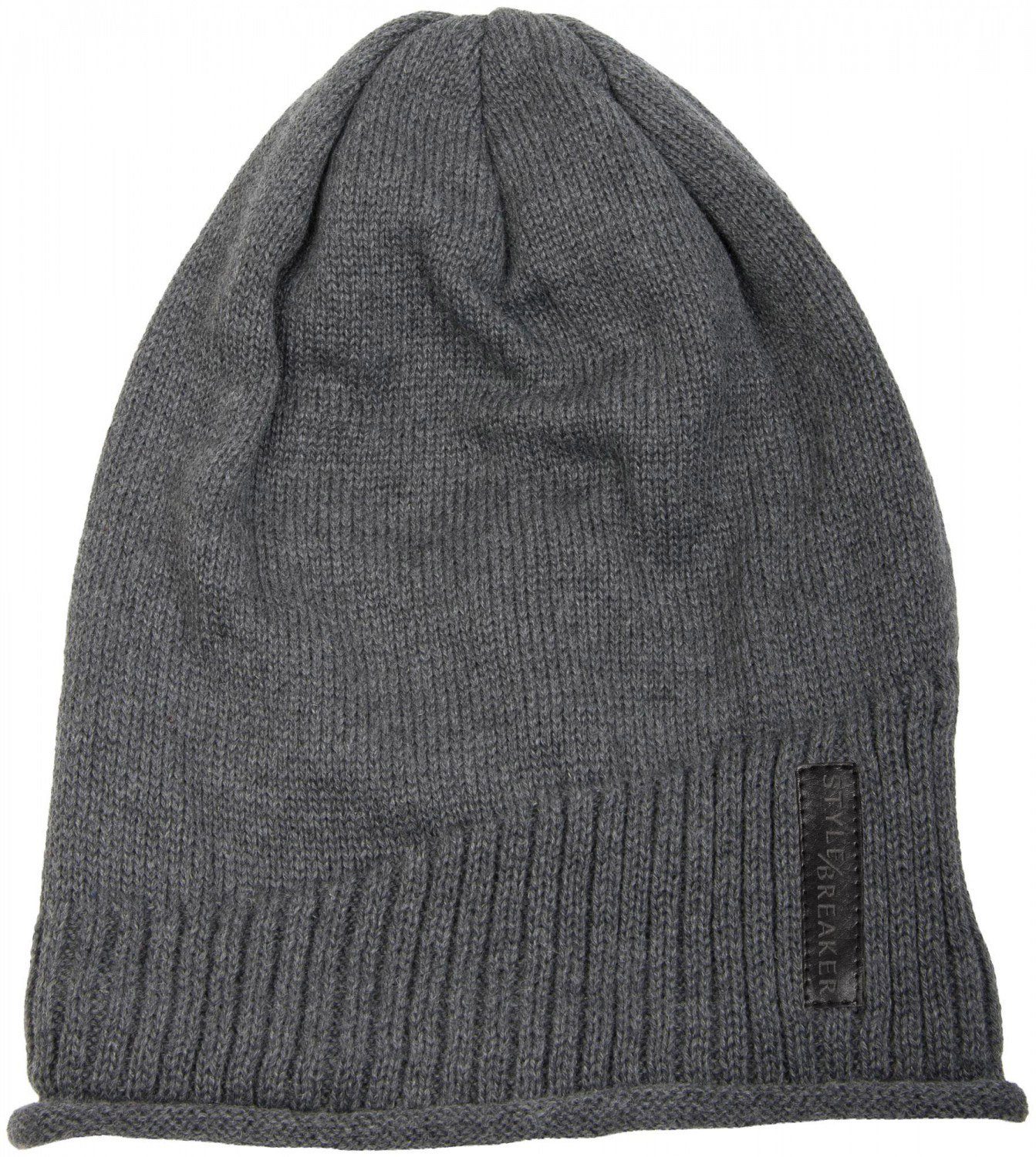 styleBREAKER Strickmütze Feinstrick Beanie mit Teddyfleece günstig online kaufen