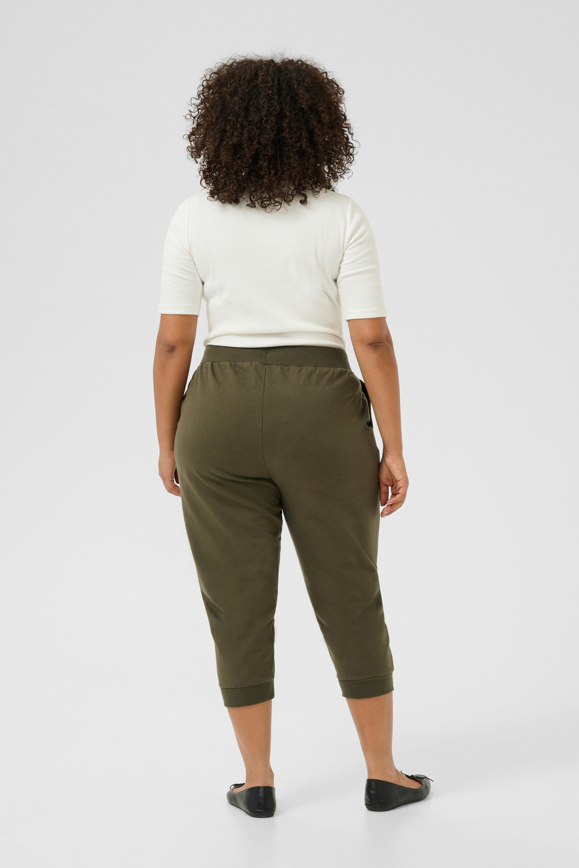 KAFFE Curve Stoffhose Casual Hose KCann Große Größen