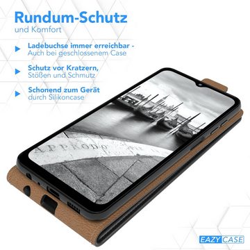 EAZY CASE Handyhülle Flipcase für Samsung Galaxy A12 6,5 Zoll, Tasche Klapphülle Handytasche zum Aufklappen Etui Kunstleder Schwarz