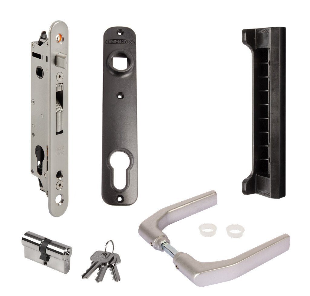 LOCINOX Einsteckschloss SET FORTYSET für 40mm Profile »Hakenschloss / Einsteckschloss«, Verschiedene Set-Varianten