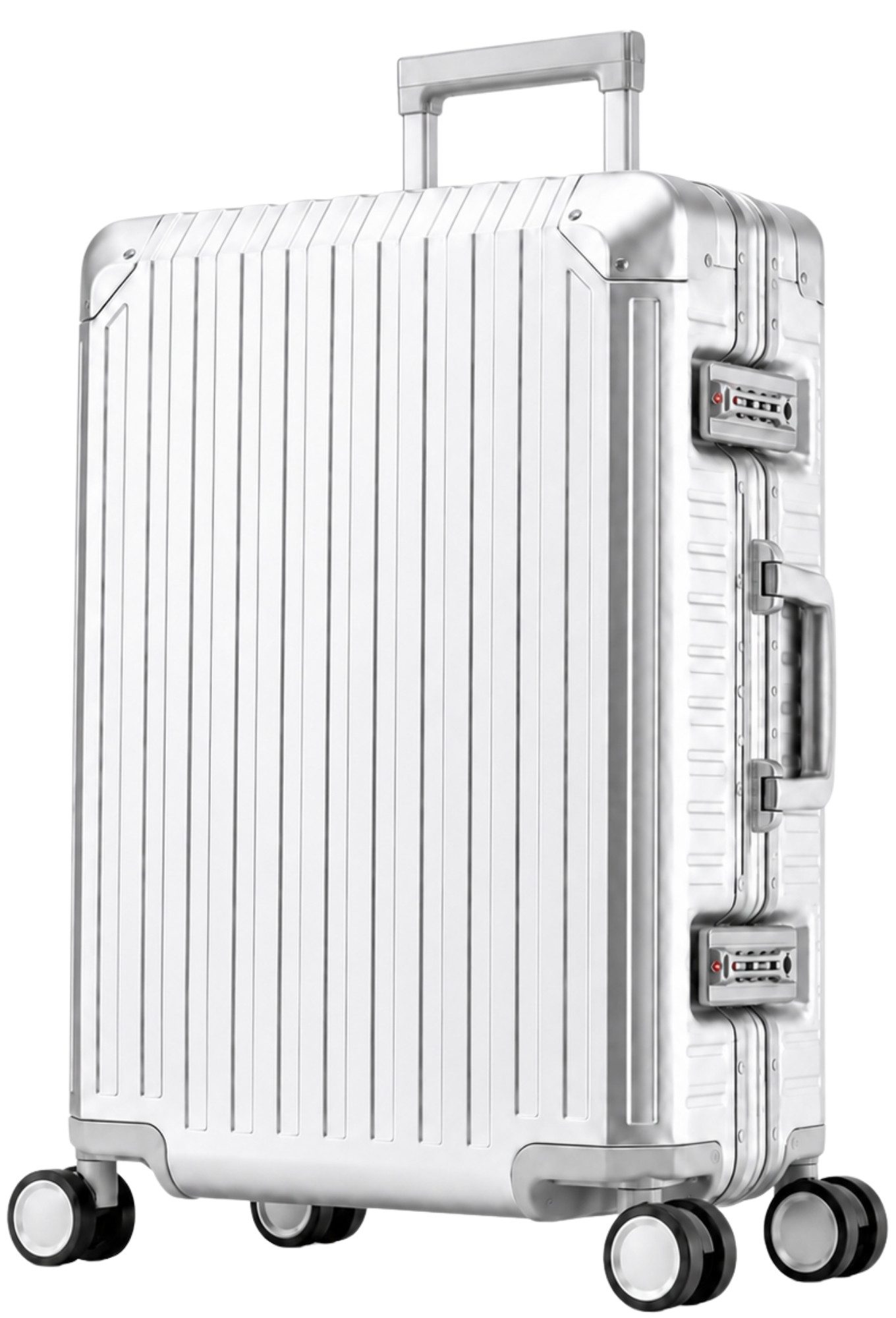 Travelhouse Koffer 100% Aluminium TOKYO M - verschiedene Farben, 4 Rollen, mit stabilem Aluminium-Gehäuse und verstärkten Ecken