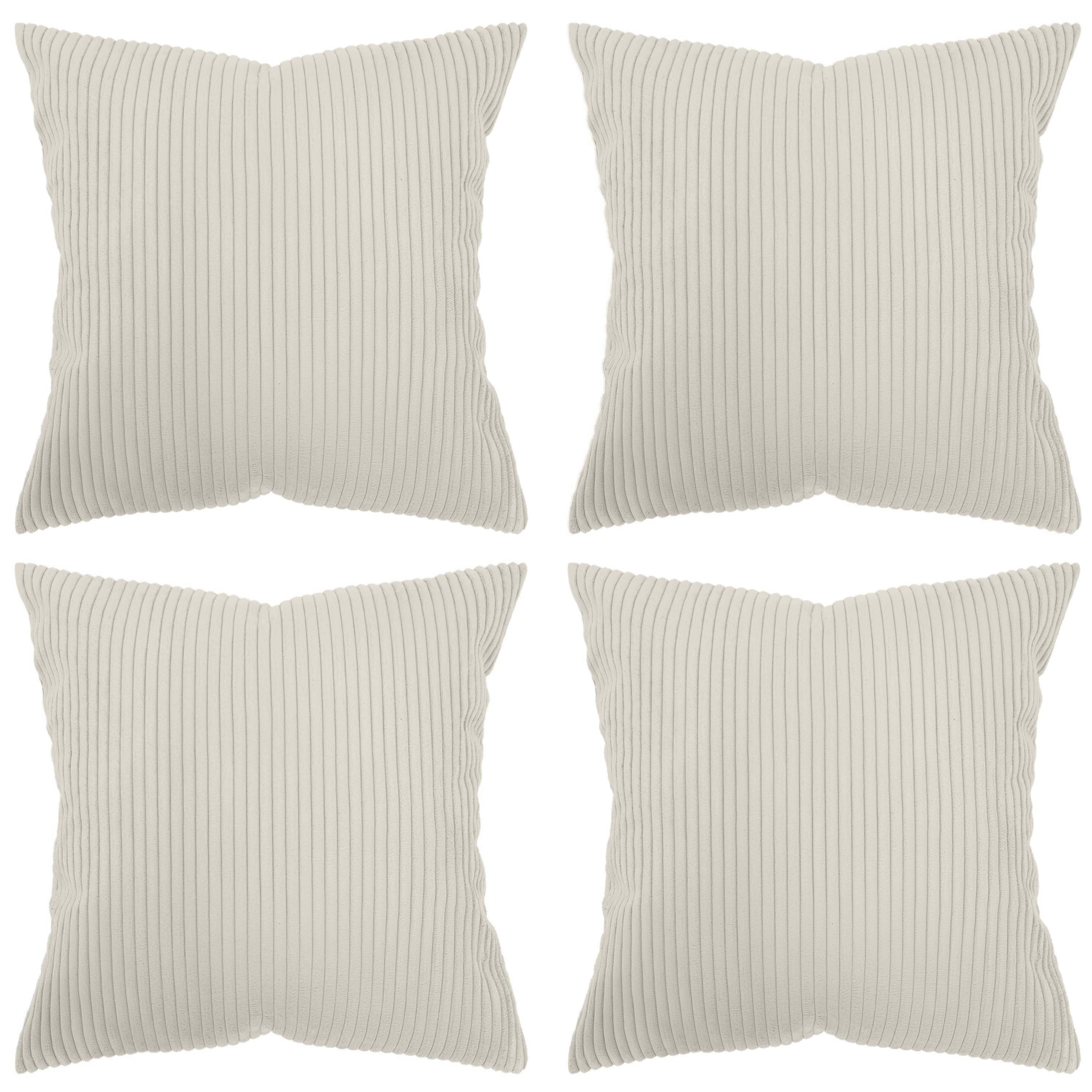 Amilian Kissenhüllen - 4er Set Kissenbezug - Zierkissenbezüge - Kissenbezüge, (4 Stück), 40x40 cm, Kissenhülle für Sofakissen, Dekokissen, Kissen, Zierkissen