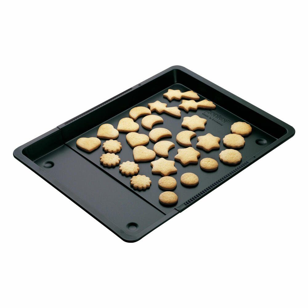 Zenker Backblech Mit Hohem Rand Ausziehbar Black Metallic, 37.5-52, Stahlblech