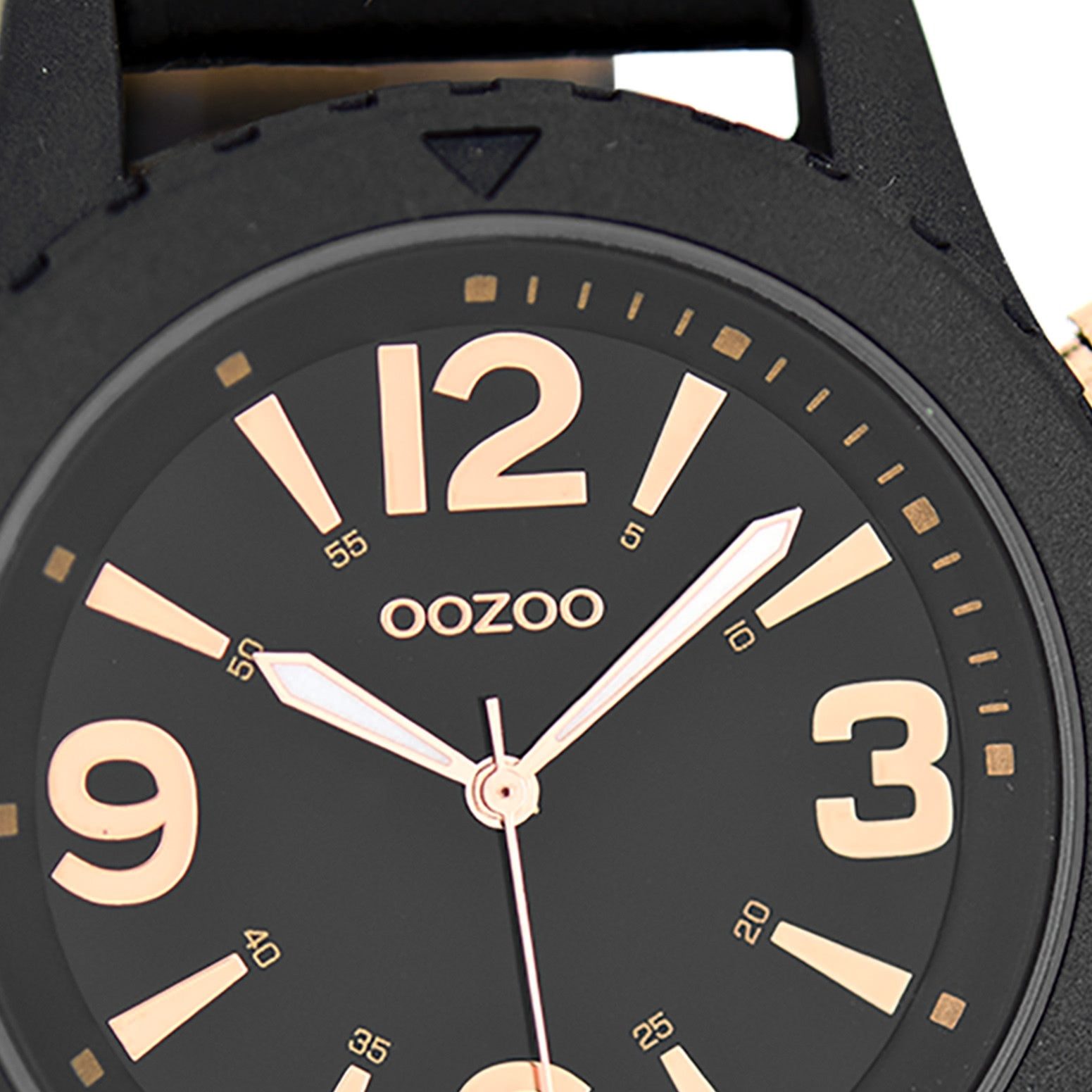 OOZOO Quarzuhr Oozoo Herren Armbanduhr schwarz Analog, (Analoguhr), Herrenuhr rund, groß (ca. 45mm) Lederarmband, Elegant-Style