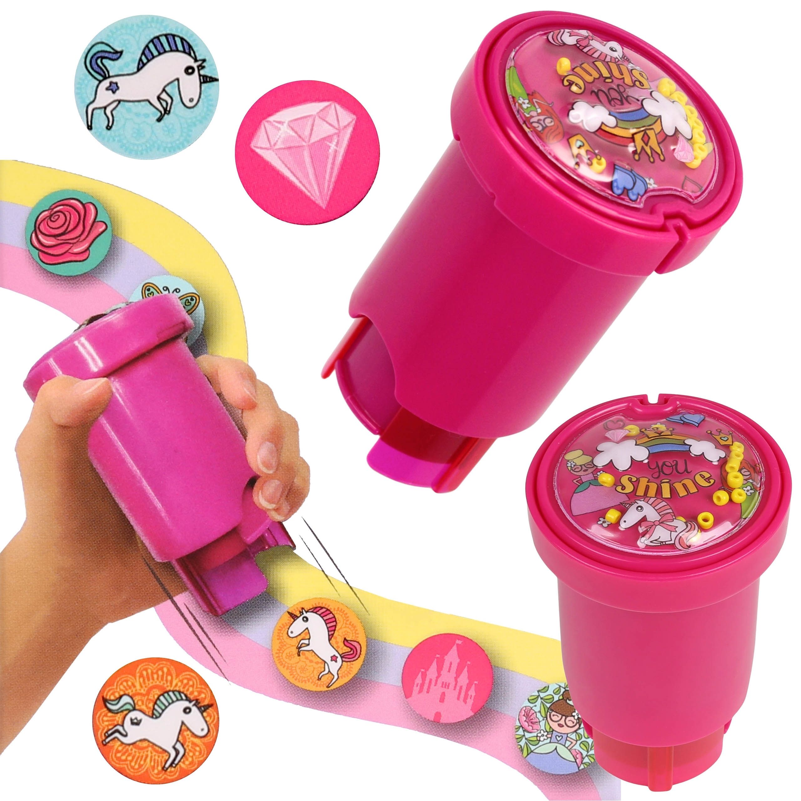 Sarcia.eu Sticker Einhorn Stempel mit Aufklebern, Aufkleber 160 Stück
