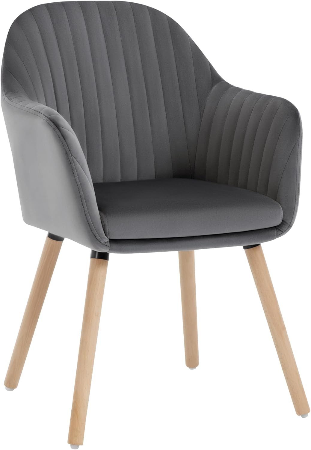 Woltu Esszimmerstuhl (1 St), Design Stuhl mit Armlehne Samt Massivholz Beine