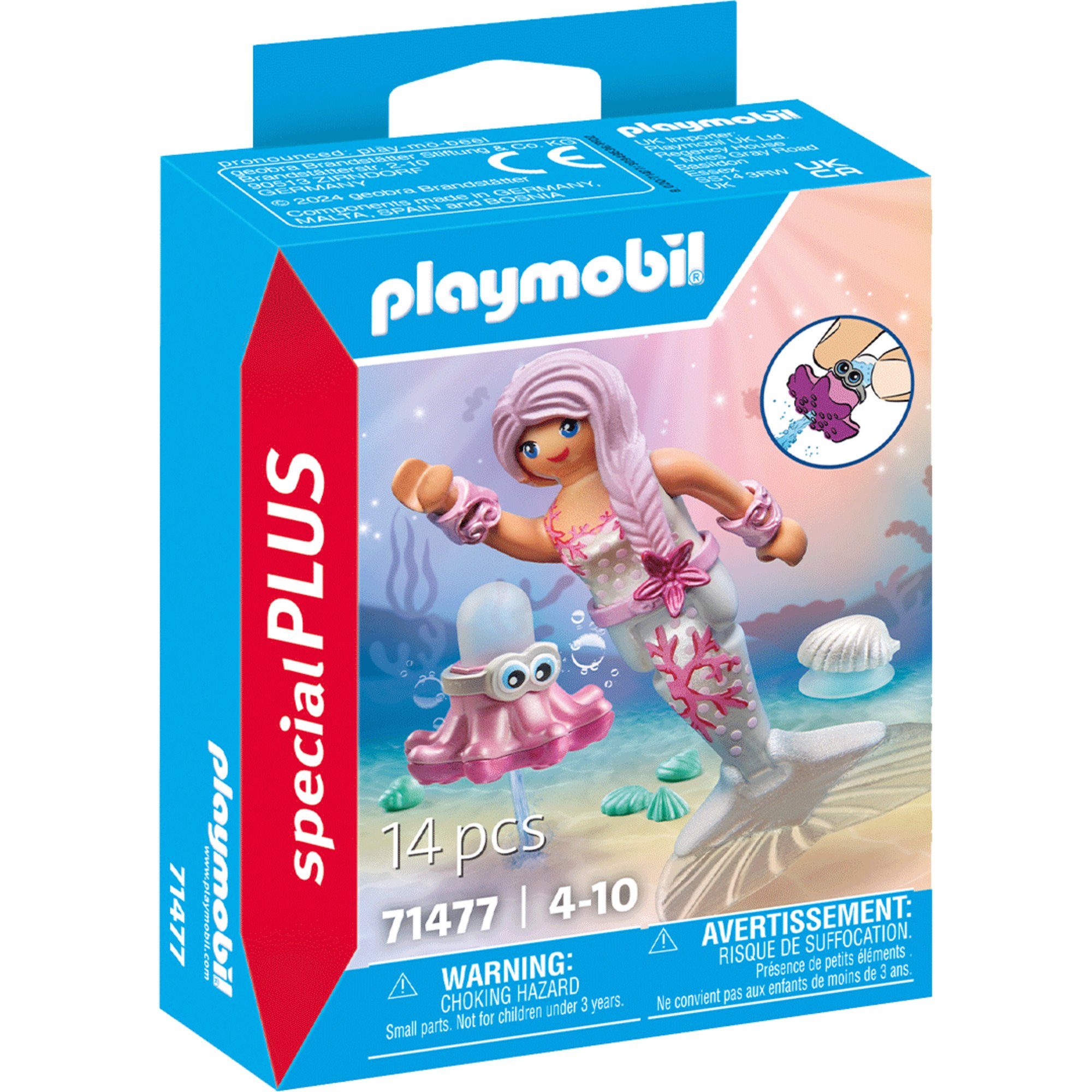 Playmobil® Konstruktionsspielsteine specialPLUS Meerjungfrau mit Spritzkrake