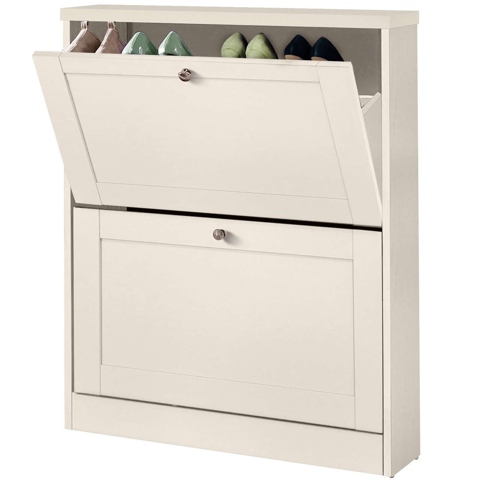OTTO home Schuhschrank Heide Breite 70 cm, mit 2 Klappen und Facettenfront – Bild 5 von 5