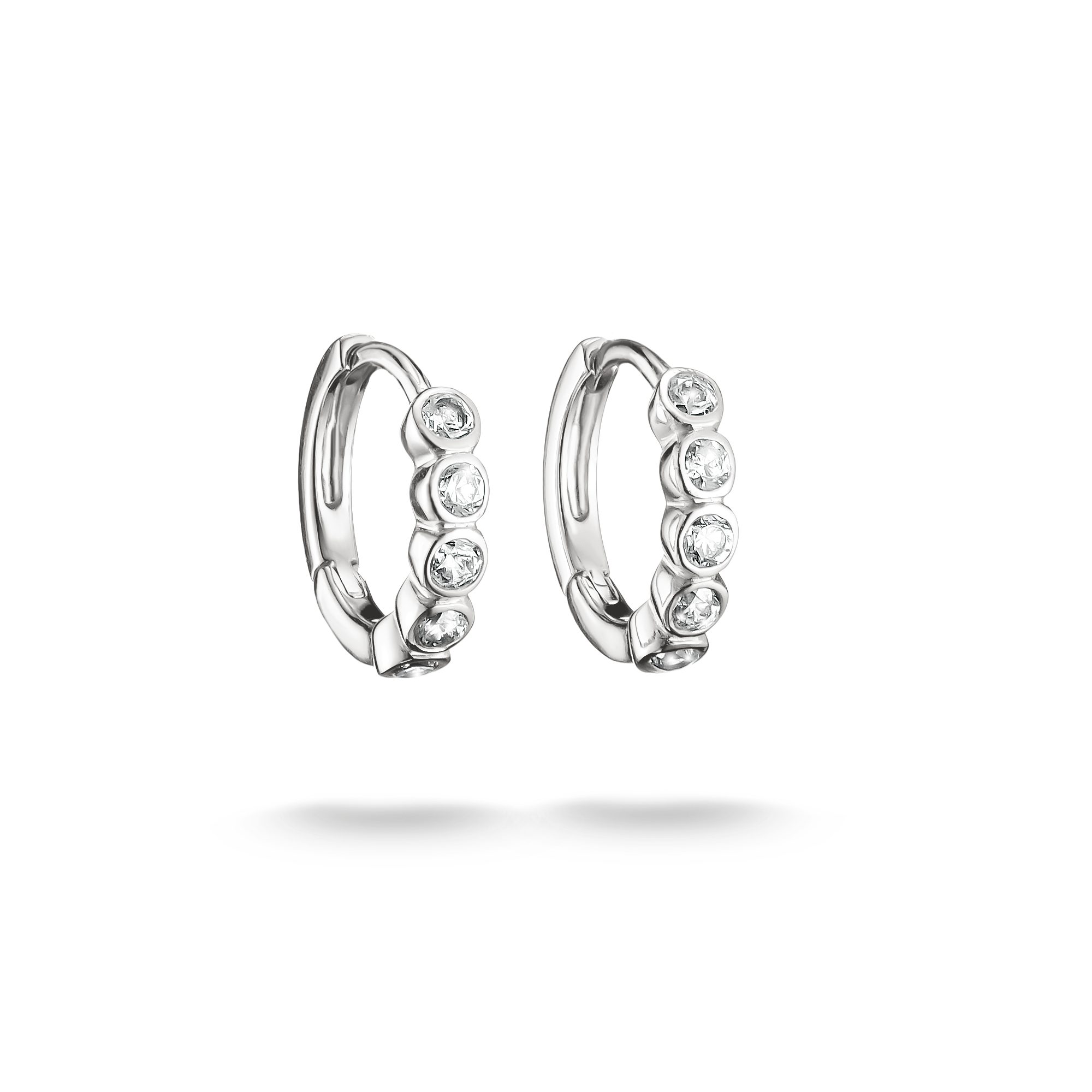 THOMAS SABO Paar Creolen Silber mit Zirkonia, mit Zirkonia (synth)