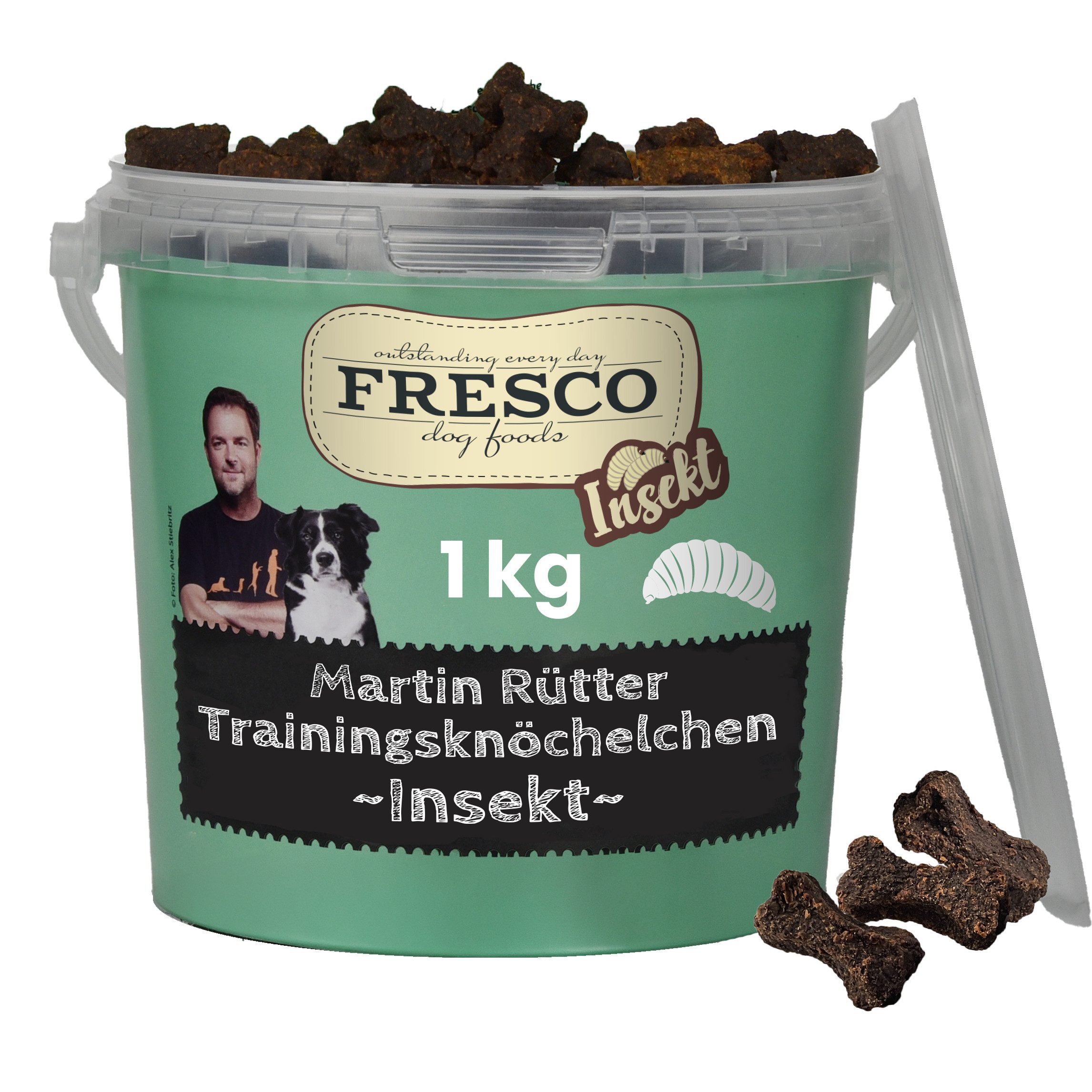 Fresco Dog Martin Rütter Trainingsknöchelchen Insekt 1kg, gesunde Hunde Leckerli, Snack für: Hunde, Hypoallergen, getreidefrei & zuckerfrei