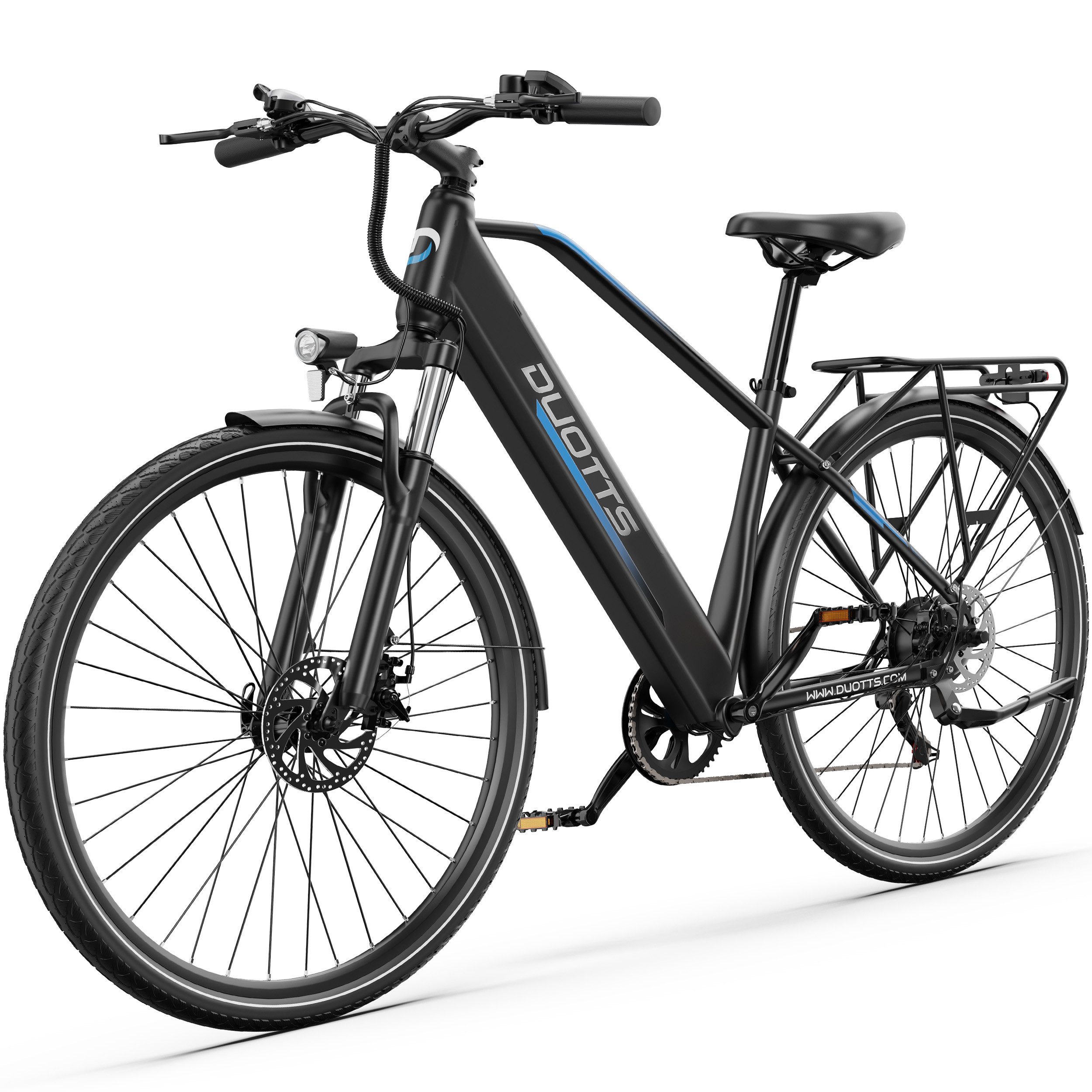 DUOTTS E-Bike Cityrad 28 Zoll Elektrofahrrad E-MBT Damen u. Herren 468Wh 250W Motor 90km, Kettenschaltung, Heckmotor, 468 Wh, 250 W motor, 90 km Akku Pedelec, Elektrofahrrad