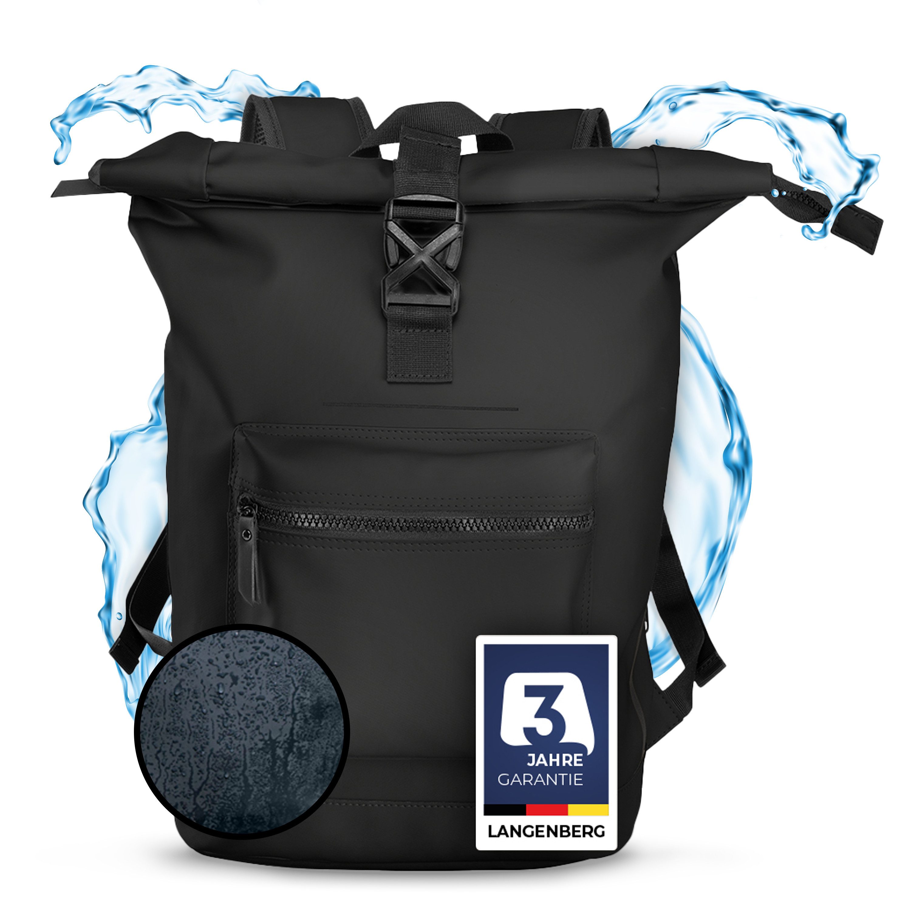Langenberg Notebook-Rucksack LANGENBERG Laptop Rucksack 2.0 [Wasserabweisend] 30 Liter Volumen, ☑ UNSERE EMPFEHLUNG