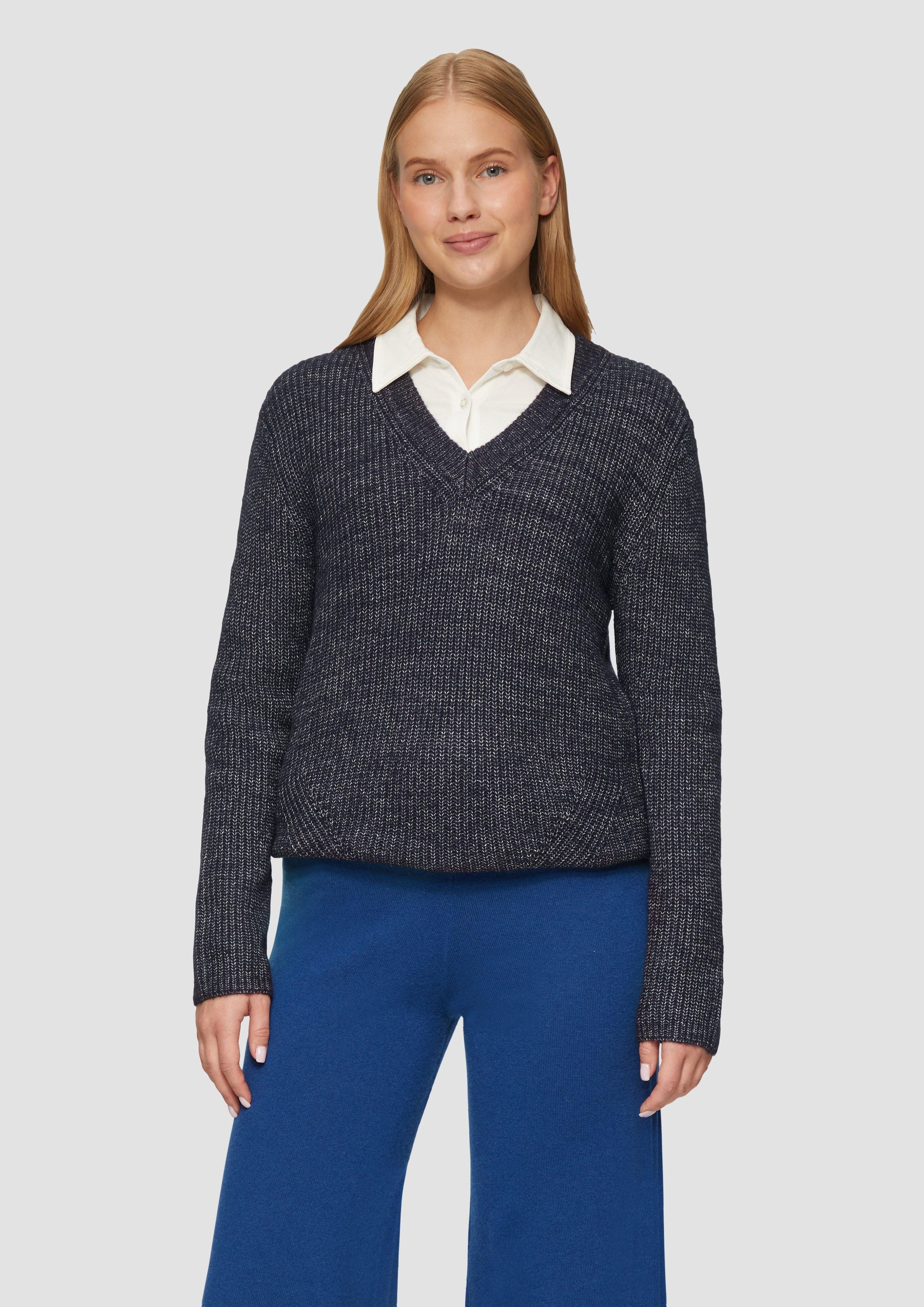 s.Oliver Strickpullover Strickpullover mit V-Ausschnitt und günstig online kaufen