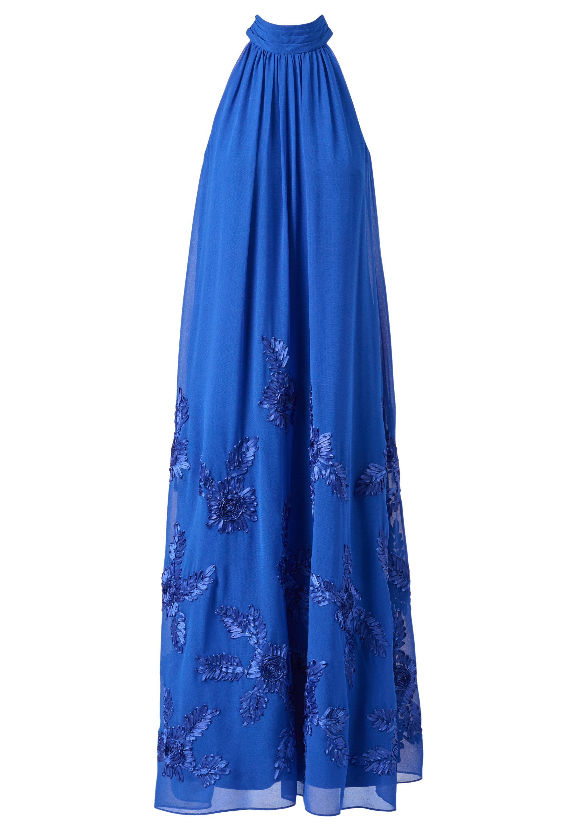 Adrianna Papell Abendkleid Soutache GGT Swing Dress Ein fließendes, lässiges Neckholder-Kleid mit Perlenverzierung