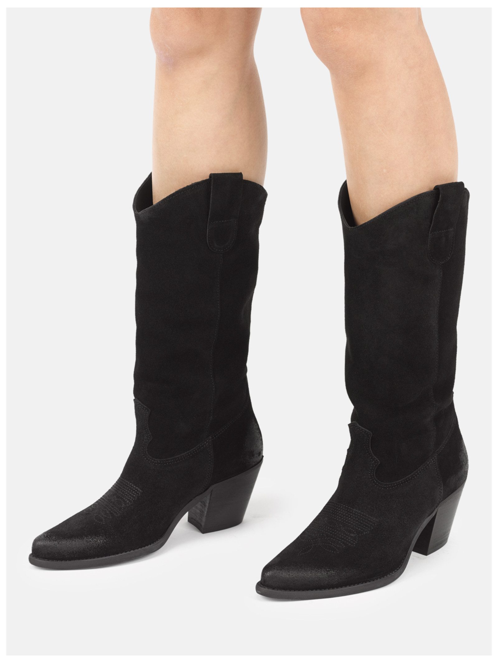 Felmini Stiefel Veloursleder . Bikerboots