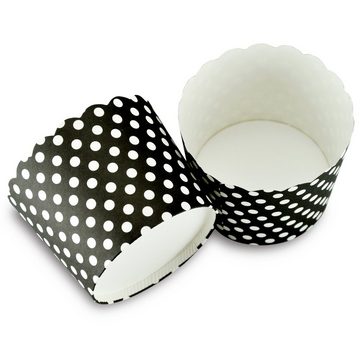Frau WUNDERVoll Muffinform Muffin Backformen 25 Stück, groß Durchmesser 6,1 cm, schwarz / weiße, (25-tlg)