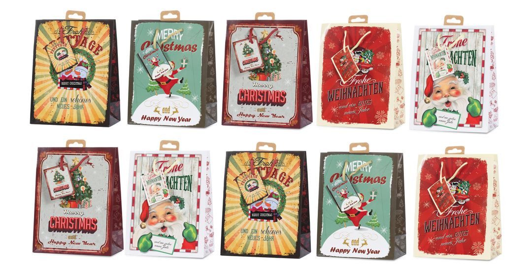 Geschenkbox Laro Geschenktaschen Geschenktüten Weihnachten 10/20/40/100stk Large
