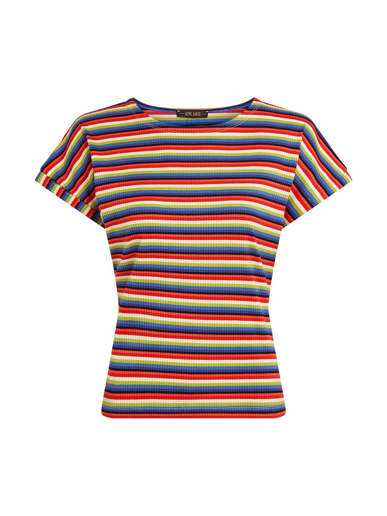 King Louie Kurzarmshirt Aria Top Samui Stripe